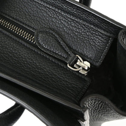 Celine Black Leather Nano Luggage Shoulder Tote Bag