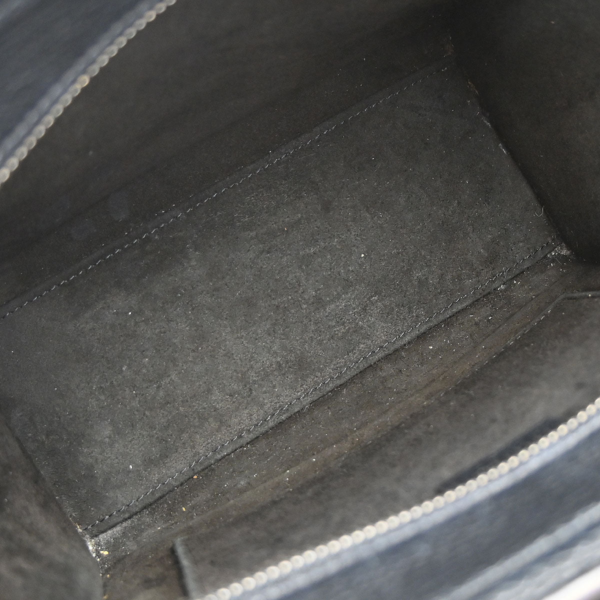 Celine Black Leather Nano Luggage Shoulder Tote Bag