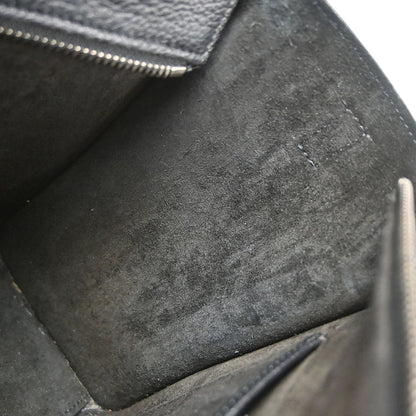 Celine Black Leather Nano Luggage Shoulder Tote Bag