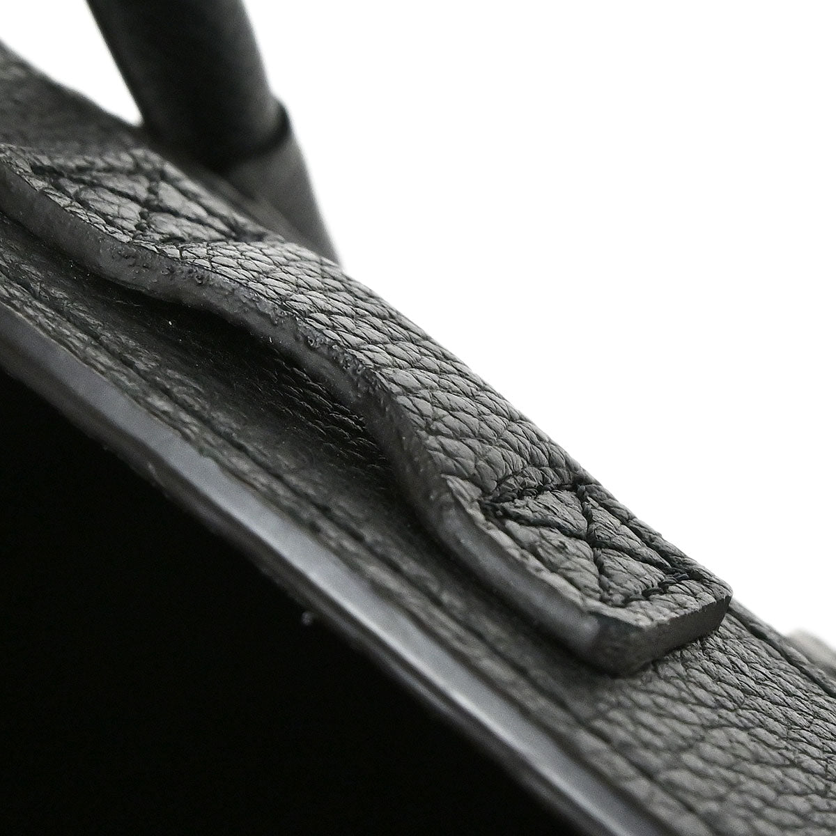 Celine Black Leather Nano Luggage Shoulder Tote Bag