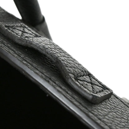 Celine Black Leather Nano Luggage Shoulder Tote Bag