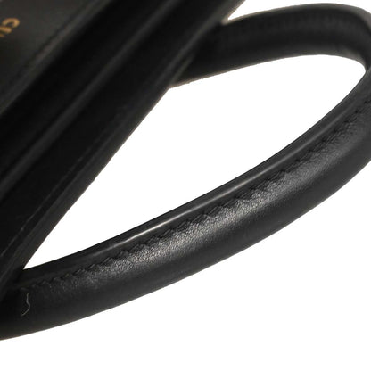 Celine Black Leather Nano Luggage 2way Shoulder Tote Bag