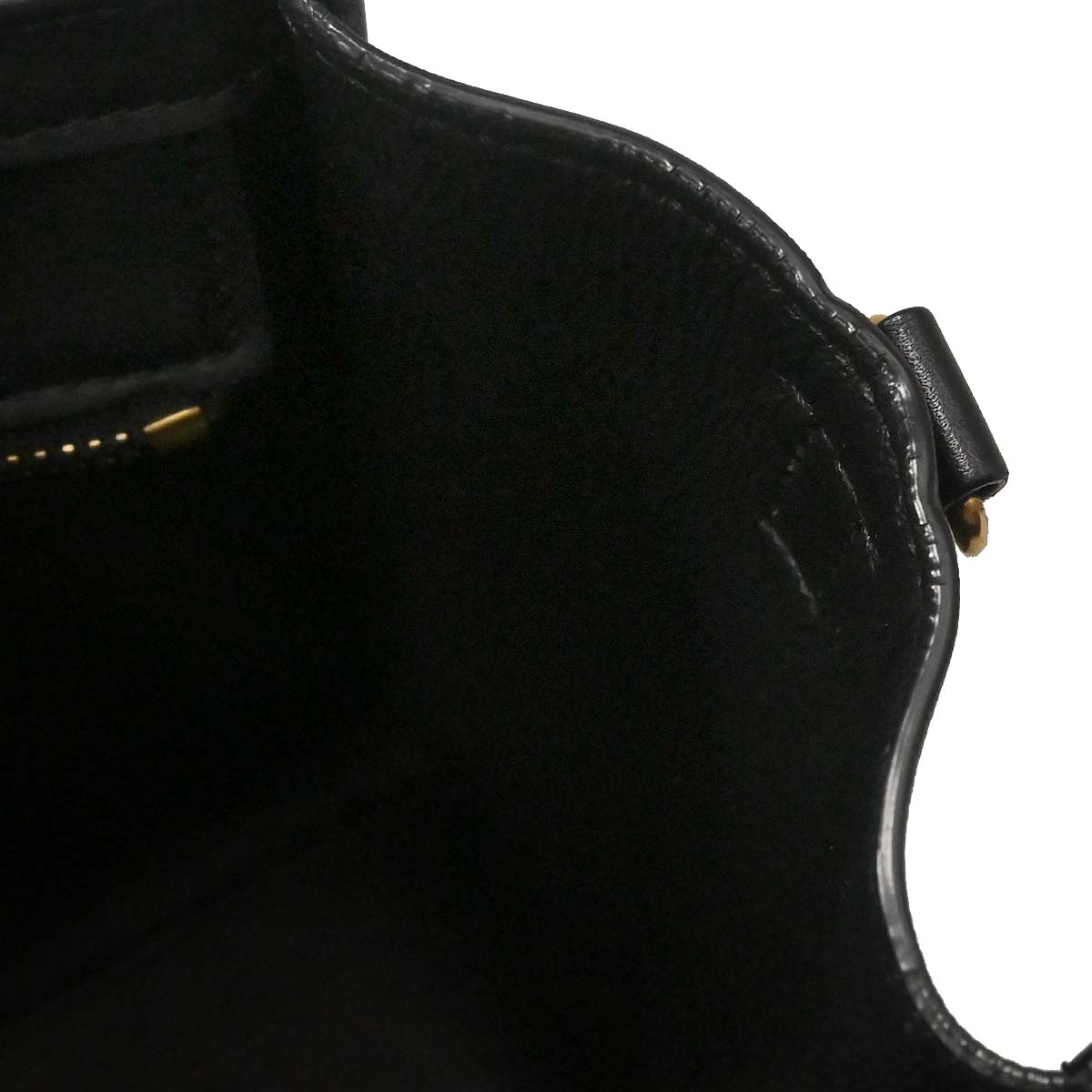 Celine Black Leather Nano Luggage 2way Shoulder Tote Bag