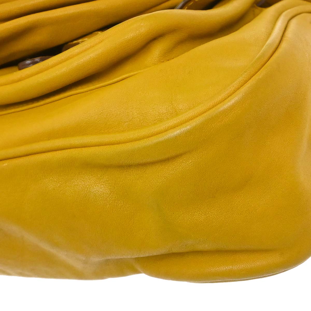 Christian Dior Yellow Gaucho Shoulder Bag