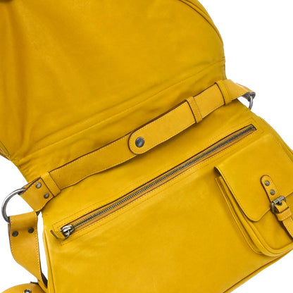 Christian Dior Yellow Gaucho Shoulder Bag