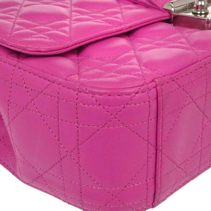 Christian Dior Pink Lambskin Cannage Miss Dior Shoulder Bag