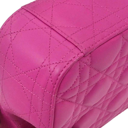 Christian Dior Pink Lambskin Cannage Miss Dior Shoulder Bag