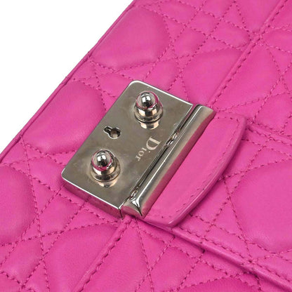 Christian Dior Pink Lambskin Cannage Miss Dior Shoulder Bag