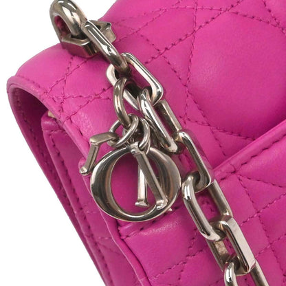 Christian Dior Pink Lambskin Cannage Miss Dior Shoulder Bag