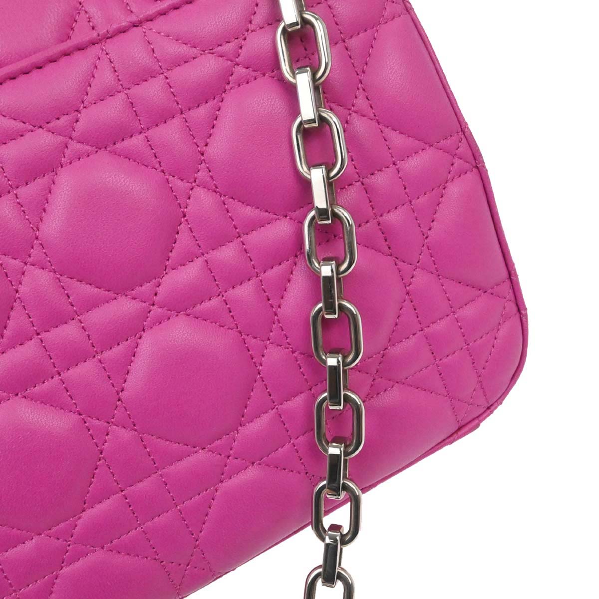 Christian Dior Pink Lambskin Cannage Miss Dior Shoulder Bag