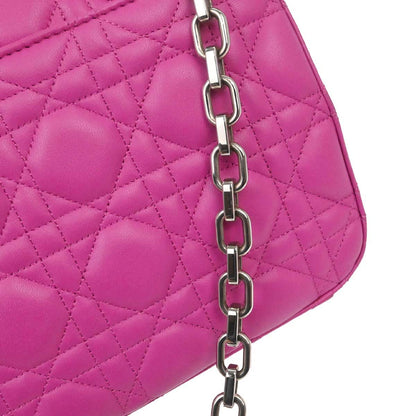 Christian Dior Pink Lambskin Cannage Miss Dior Shoulder Bag
