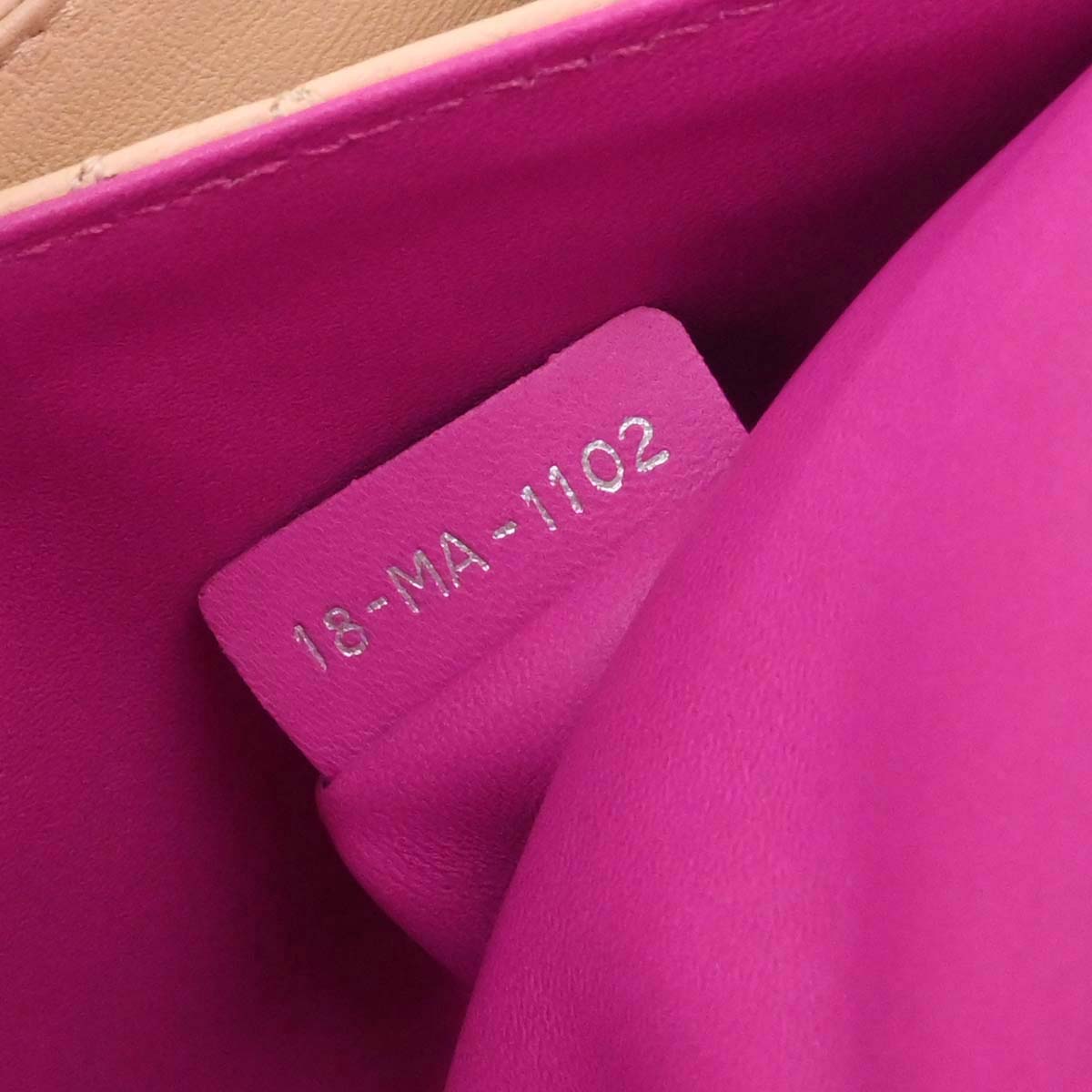 Christian Dior Pink Lambskin Cannage Miss Dior Shoulder Bag
