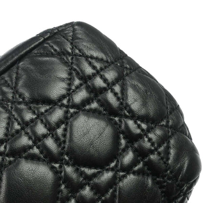 Christian Dior Black Lambskin Cannage Handbag