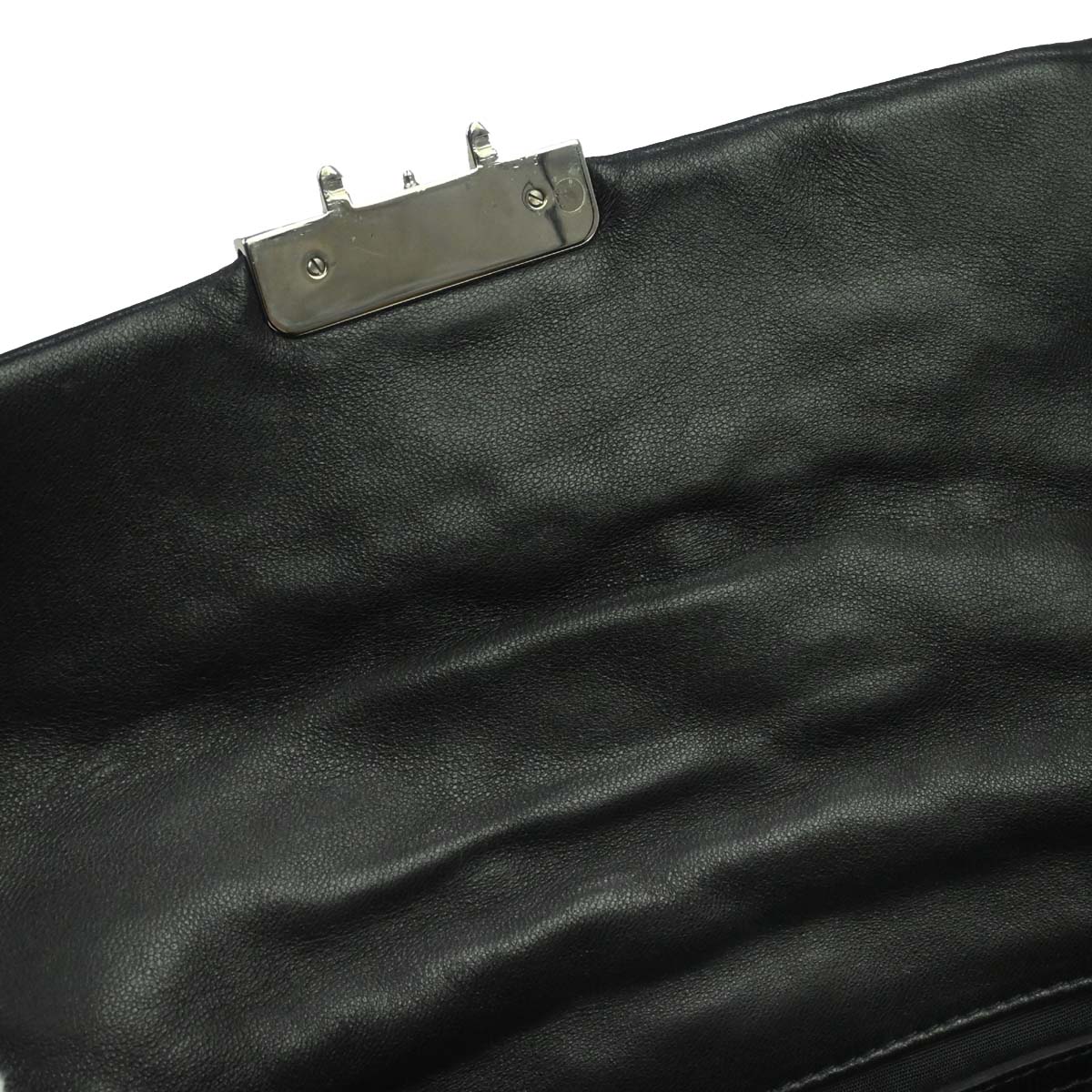 Christian Dior Black Lambskin Cannage Handbag