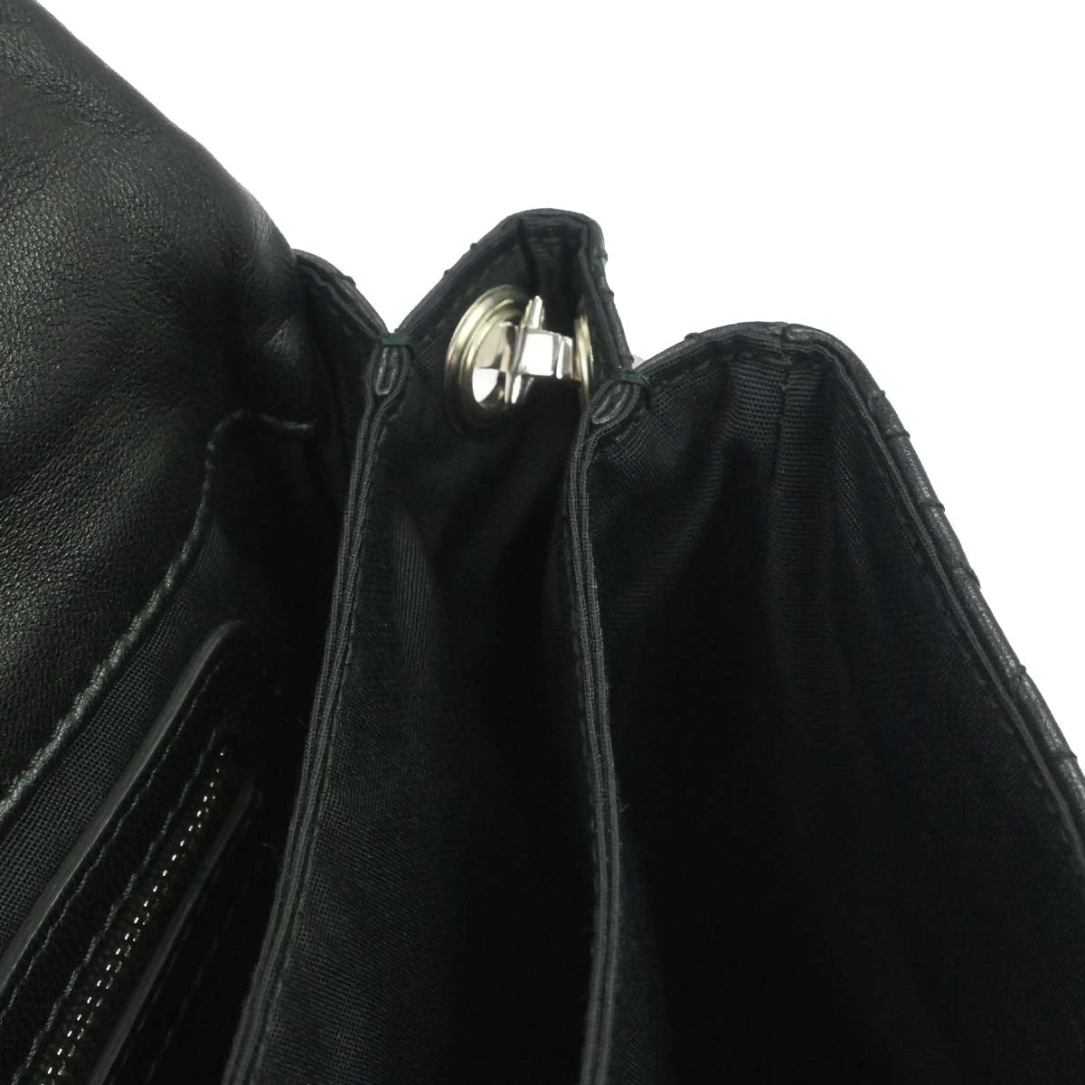 Christian Dior Black Lambskin Cannage Handbag