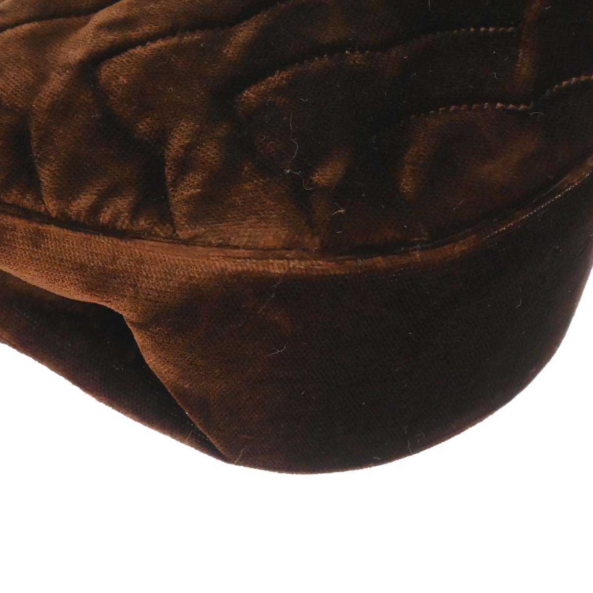 Chanel Brown Velvet Chain Shoulder Bag
