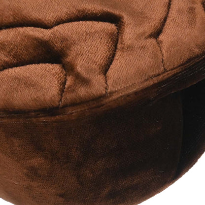 Chanel Brown Velvet Chain Shoulder Bag
