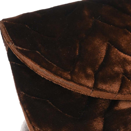 Chanel Brown Velvet Chain Shoulder Bag