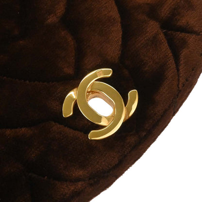 Chanel Brown Velvet Chain Shoulder Bag