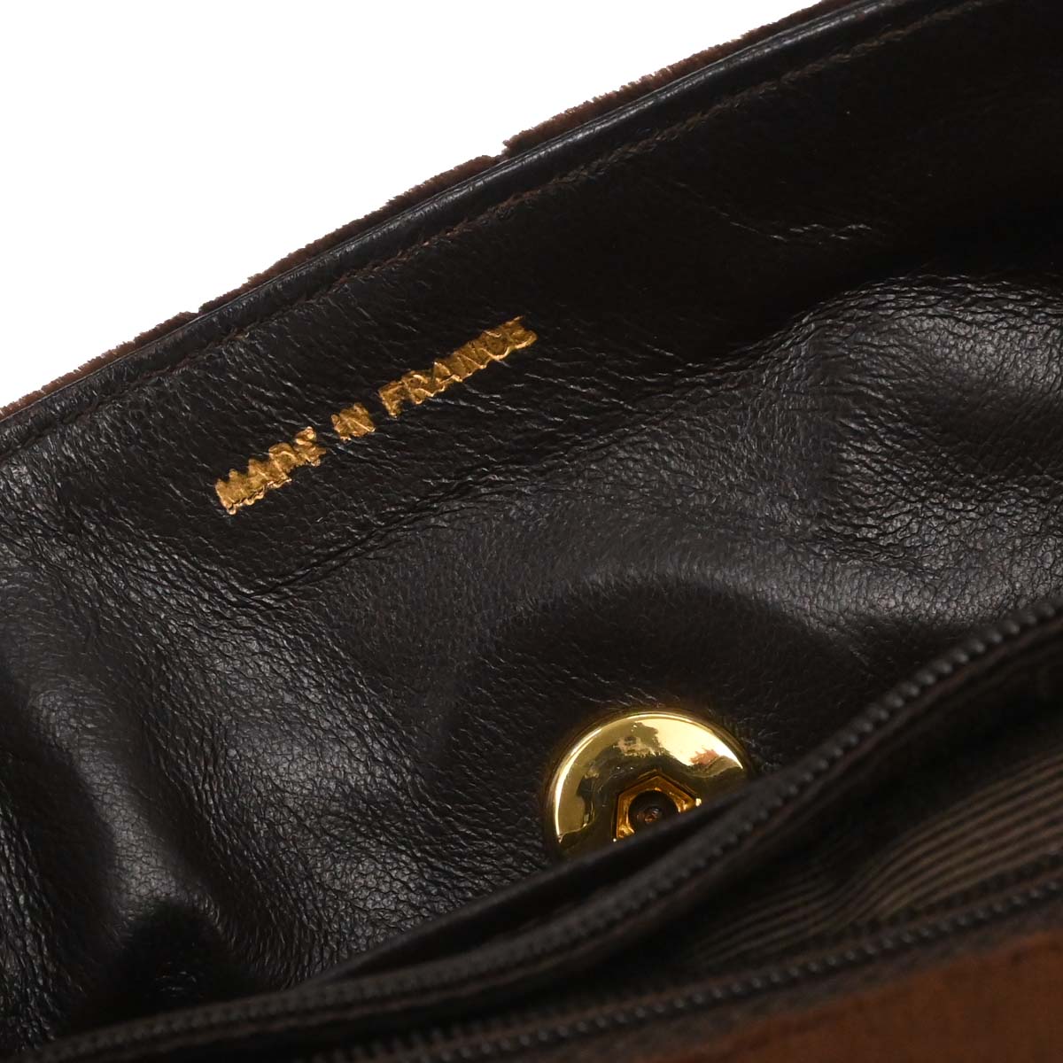 Chanel Brown Velvet Chain Shoulder Bag