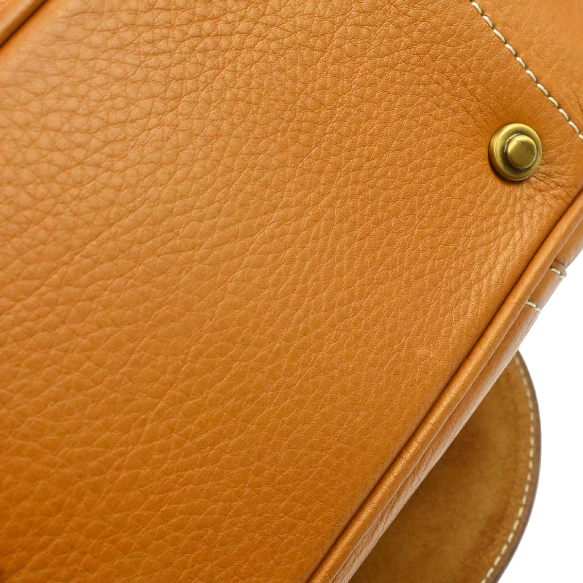 Christian Dior Brown Leather Top Handle Saddle 2way Shoulder Handbag
