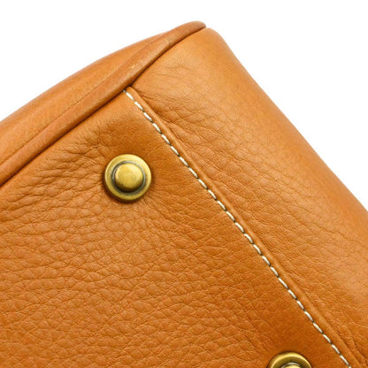 Christian Dior Brown Leather Top Handle Saddle 2way Shoulder Handbag
