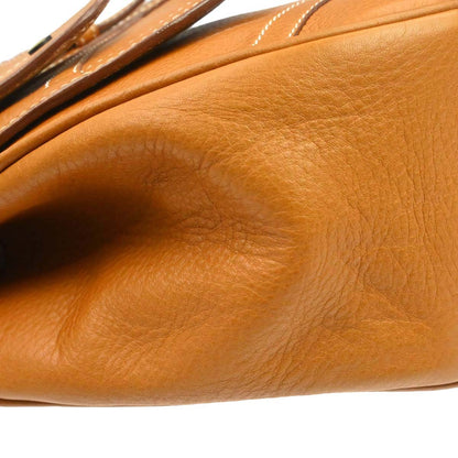 Christian Dior Brown Leather Top Handle Saddle 2way Shoulder Handbag