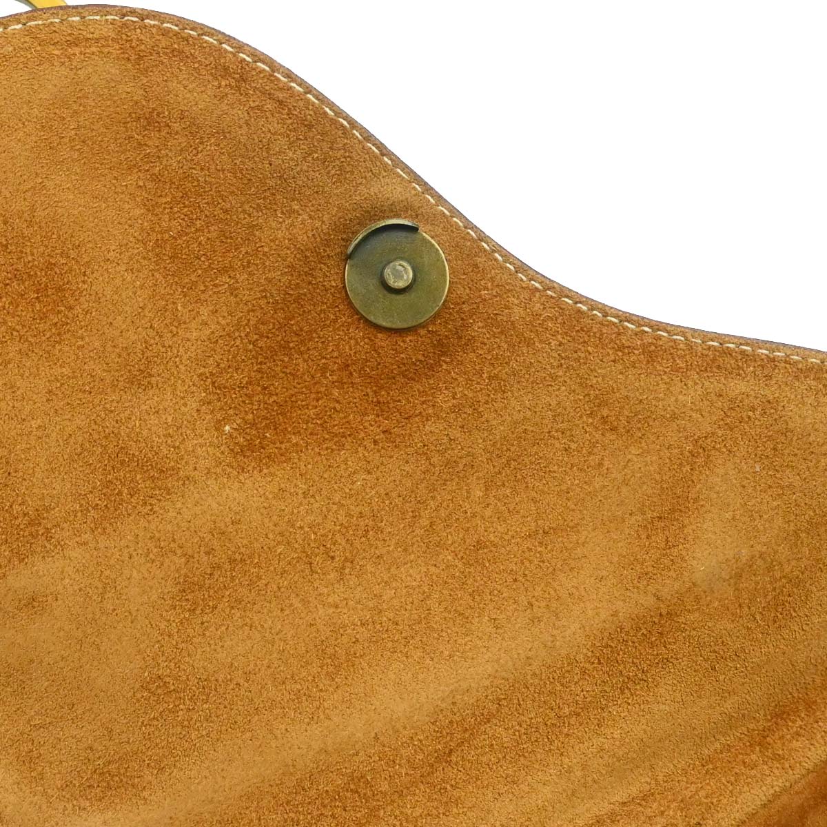 Christian Dior Brown Leather Top Handle Saddle 2way Shoulder Handbag