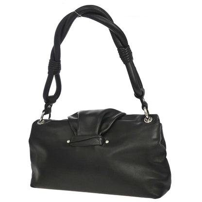 Christian Dior 2009 Black Lambskin Demi Lune Handbag