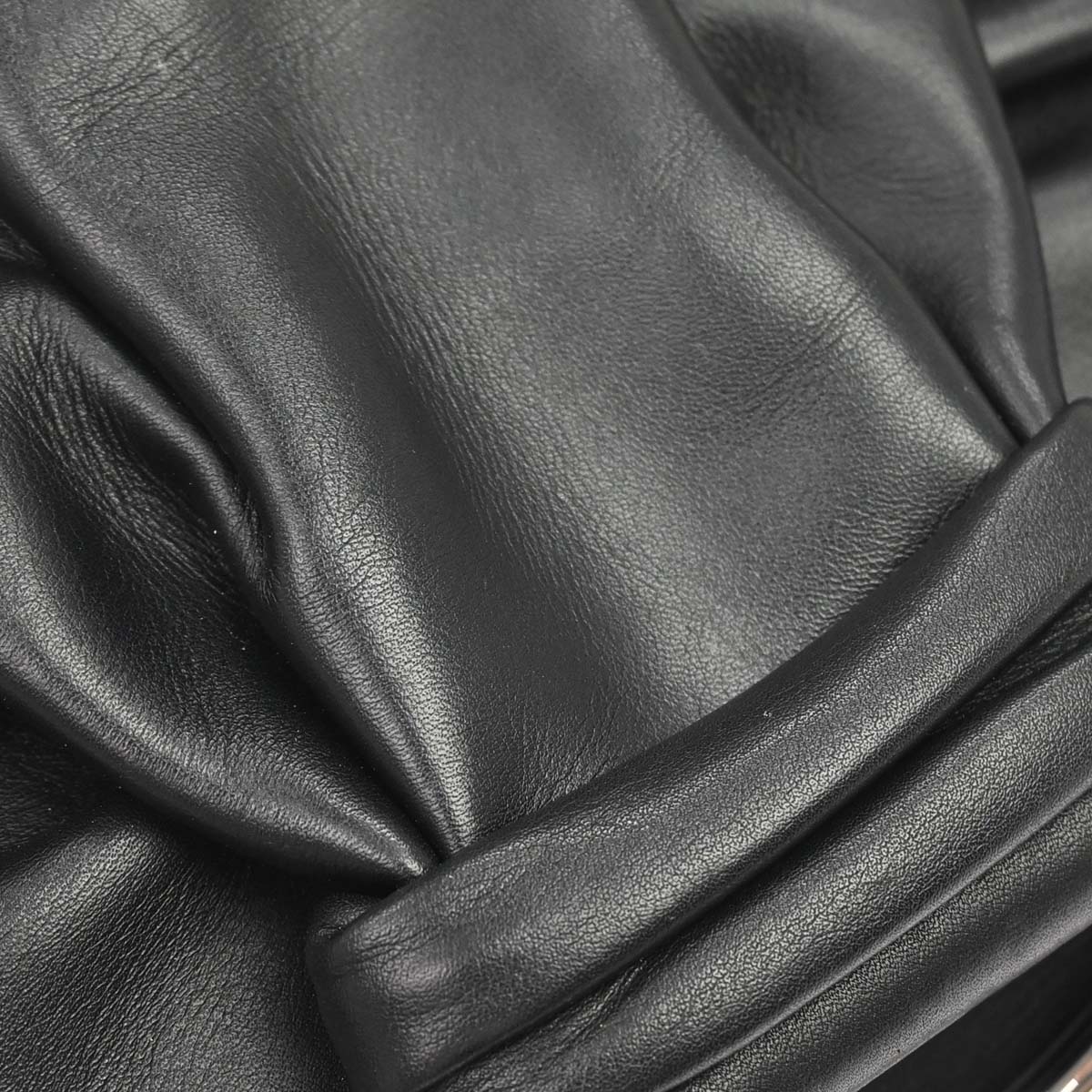 Christian Dior 2009 Black Lambskin Demi Lune Handbag