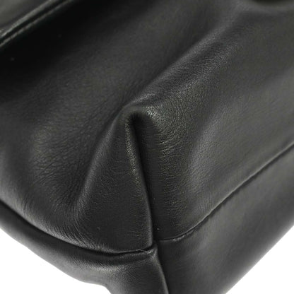 Christian Dior 2009 Black Lambskin Demi Lune Handbag