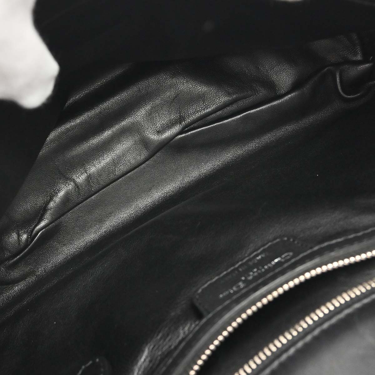 Christian Dior 2009 Black Lambskin Demi Lune Handbag