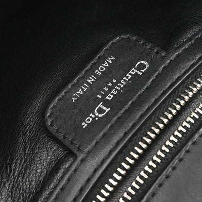 Christian Dior 2009 Black Lambskin Demi Lune Handbag