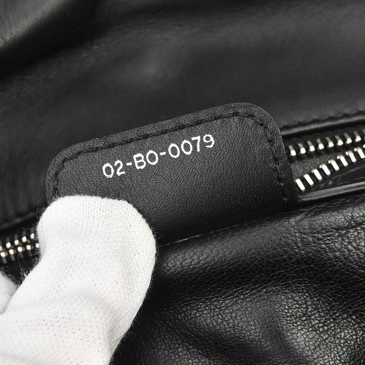 Christian Dior 2009 Black Lambskin Demi Lune Handbag