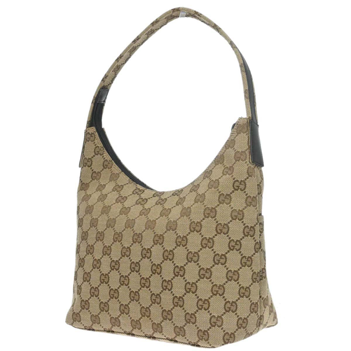 Gucci Beige Canvas GG Hobo Handbag