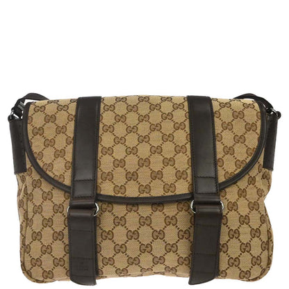 Gucci Beige Canvas GG Shoulder Bag