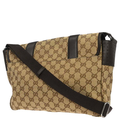 Gucci Beige Canvas GG Shoulder Bag