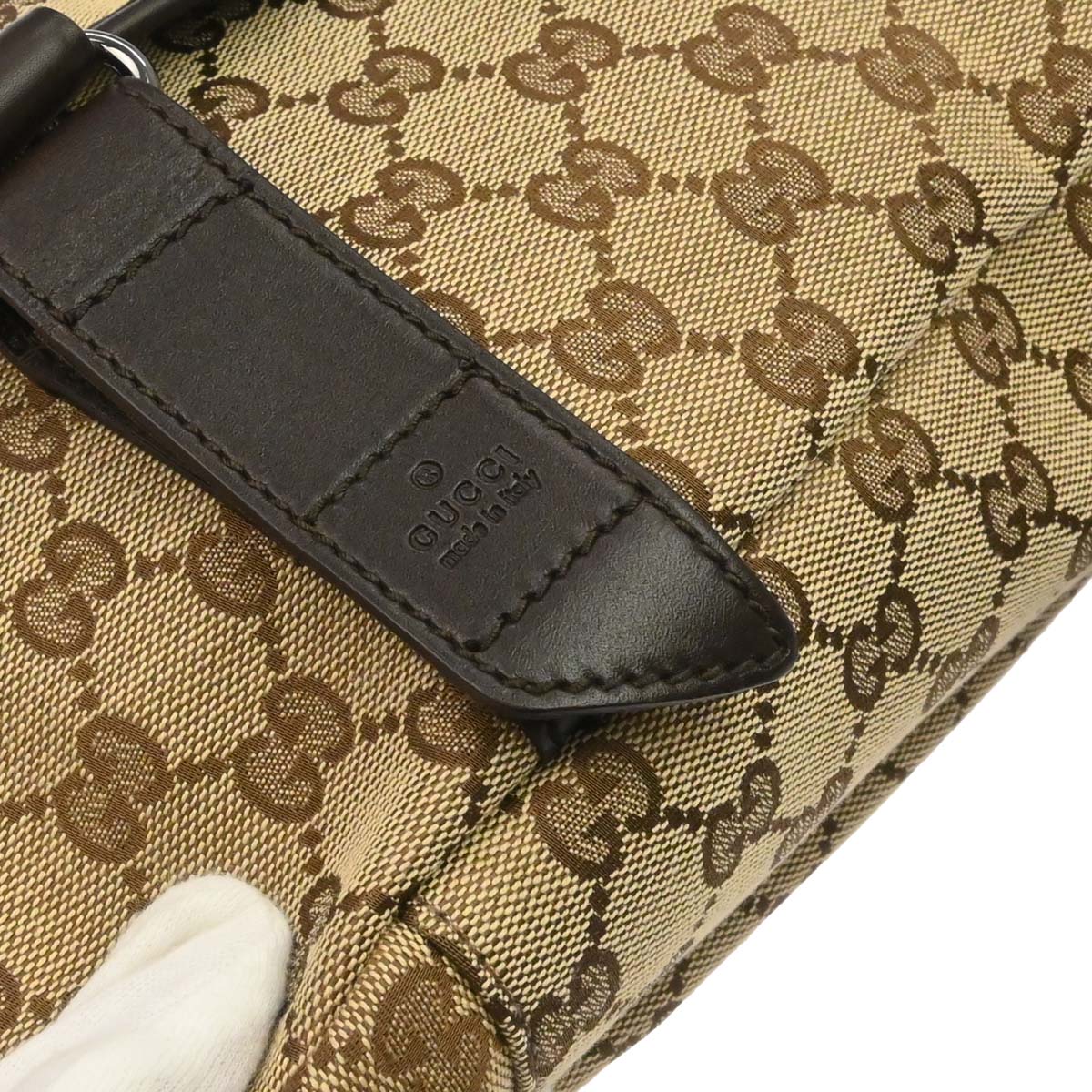 Gucci Beige Canvas GG Shoulder Bag