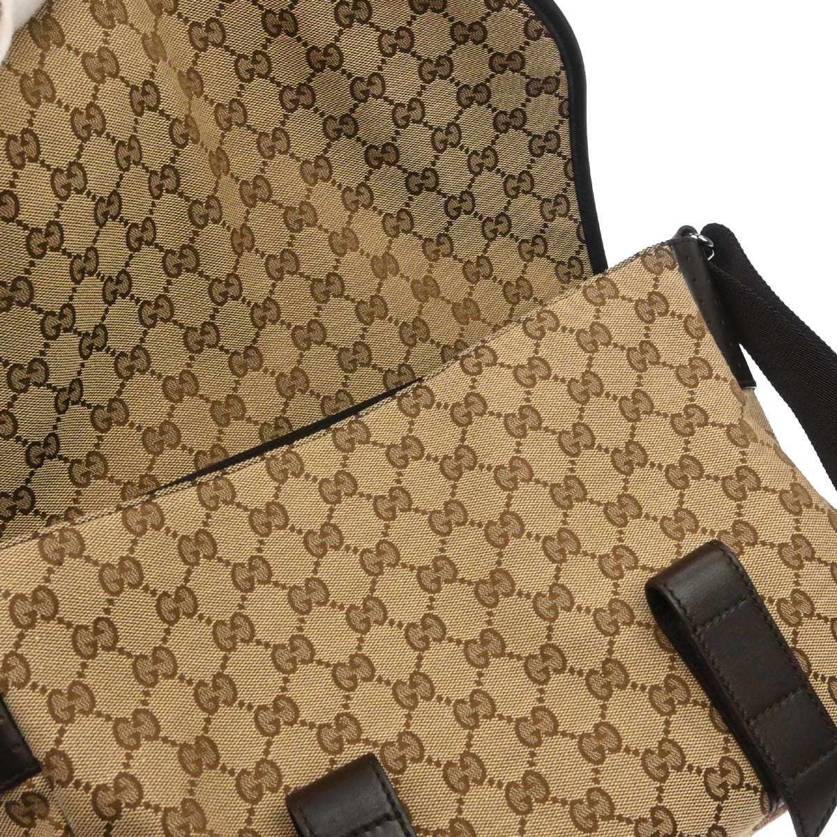 Gucci Beige Canvas GG Shoulder Bag
