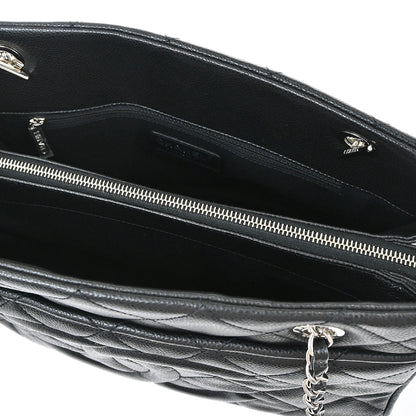 Chanel 2013-2014 Black Caviar Skin Timeless CC Chain Tote Bag
