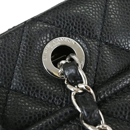Chanel 2013-2014 Black Caviar Skin Timeless CC Chain Tote Bag