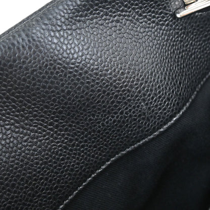 Chanel 2013-2014 Black Caviar Skin Timeless CC Chain Tote Bag