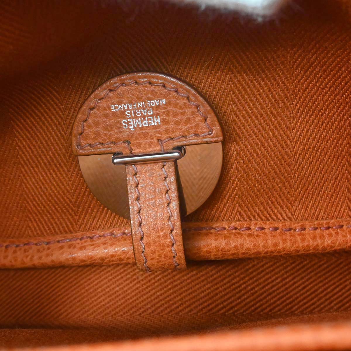 Hermes Orange Toile Vache Liegee Sac Colorado PM Shoulder Bag