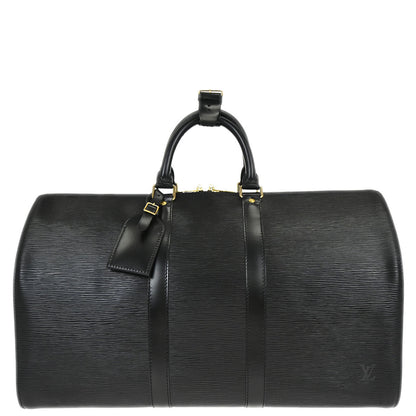 Louis Vuitton Black Epi Keepall 45 Travel Handbag M42972