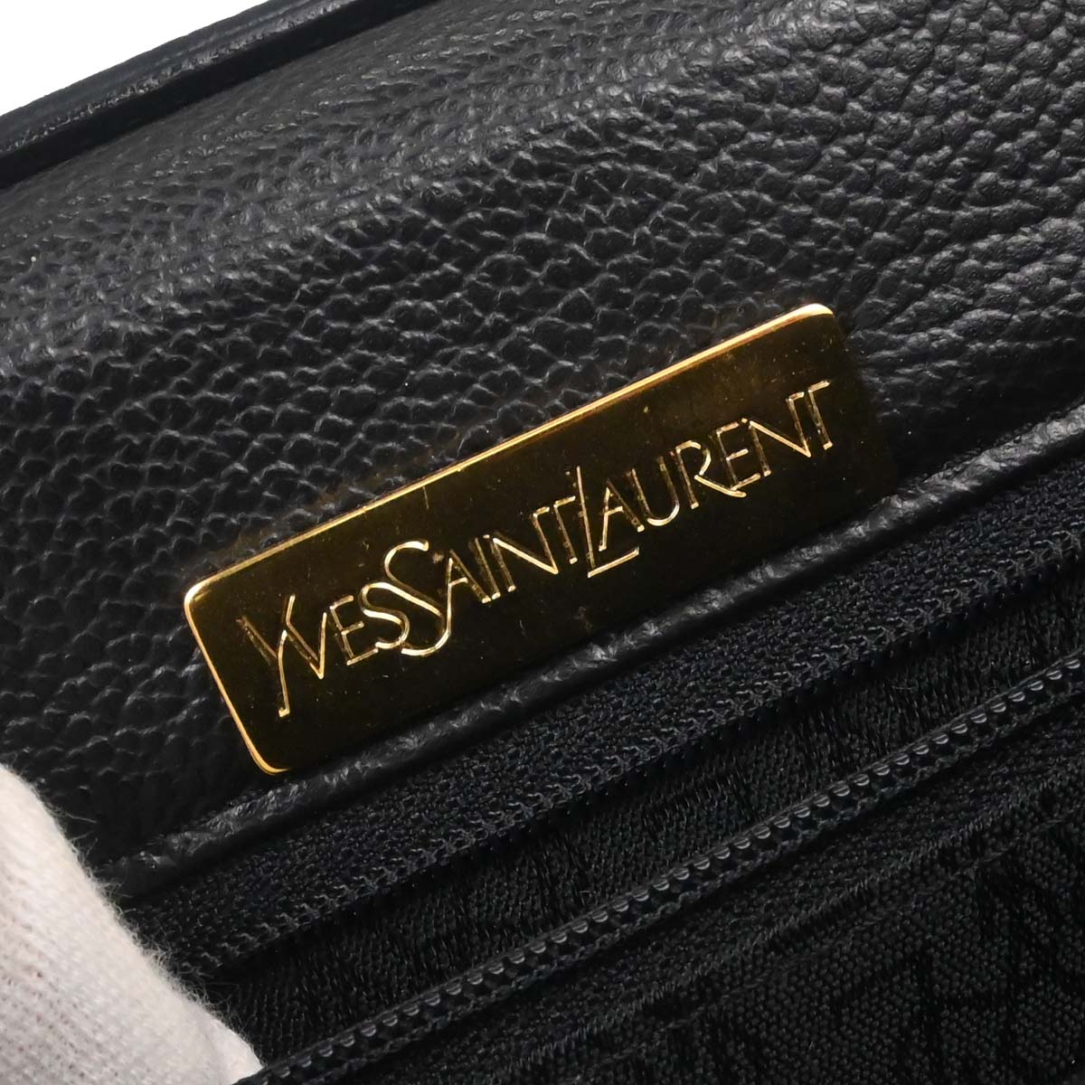 Yves Saint Laurent Black Leather Shoulder Bag