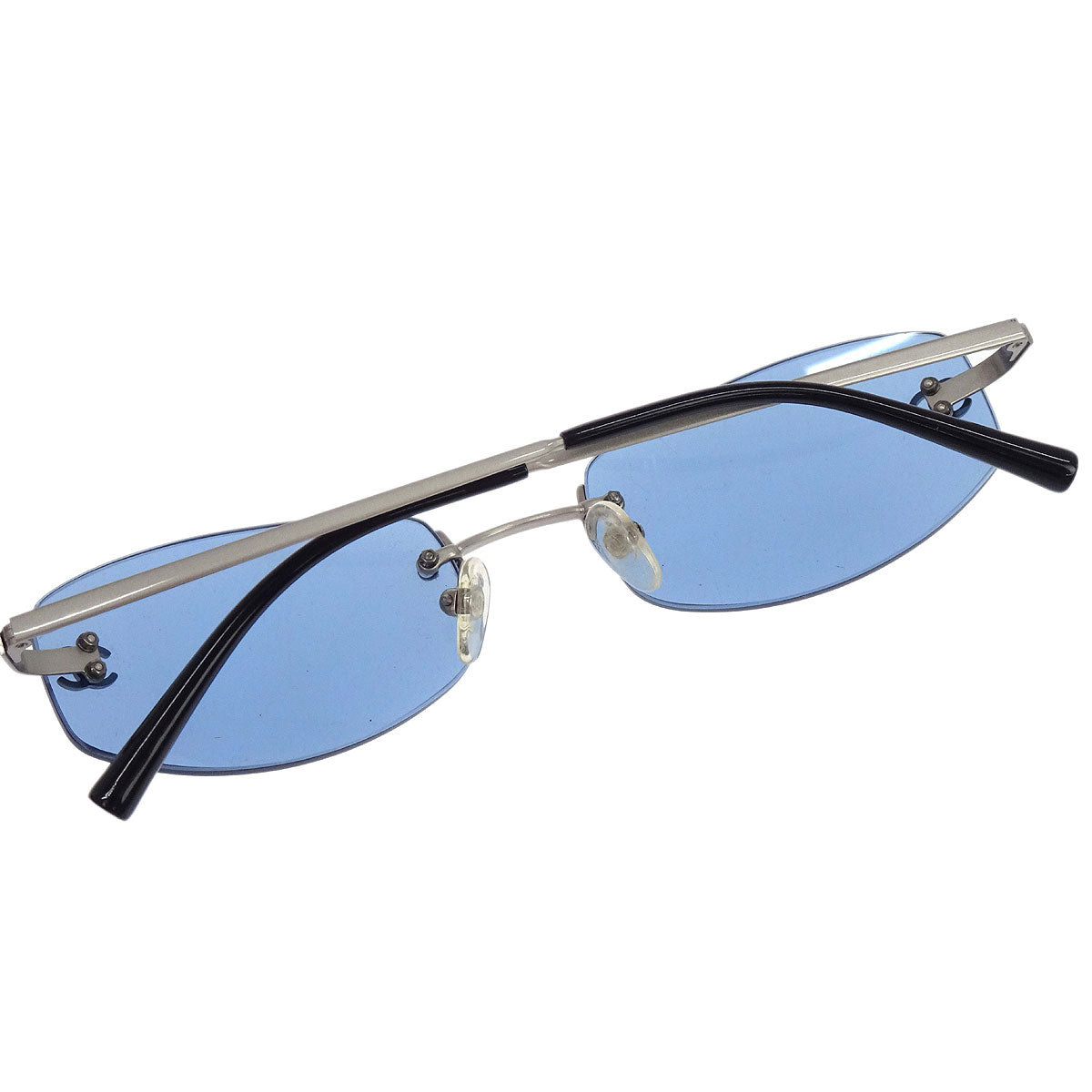 Chanel Sunglasses Eyewear Blue 54□19 Small Good