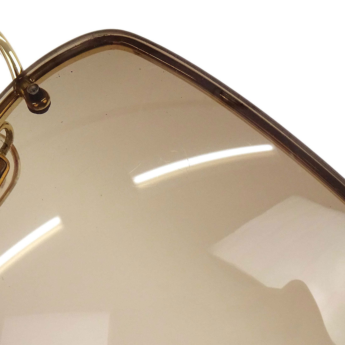 Chanel Sunglasses Eyewear Brown Rhinestone 62□15 Small Good