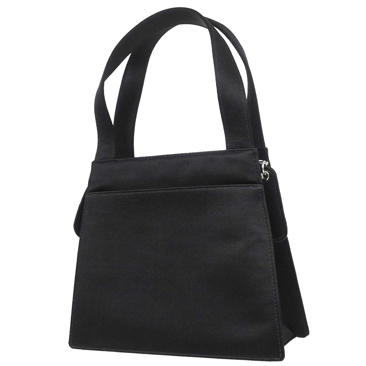 Chanel Black Satin Handbag