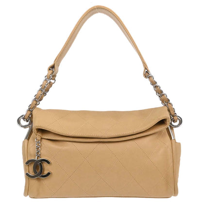 Chanel 2005-2006 Beige Lambskin Ultimate Soft Hobo Handbag