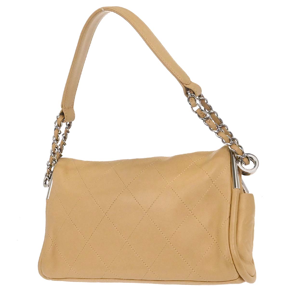 Chanel 2005-2006 Beige Lambskin Ultimate Soft Hobo Handbag